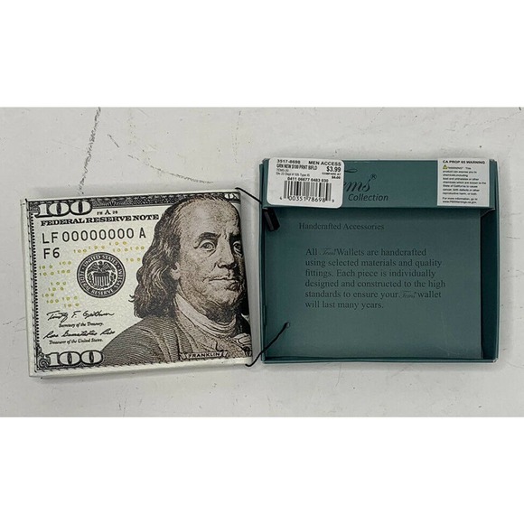 NWT TEMS Collection $100 Print Bill Fold Wallet - Picture 9 of 9